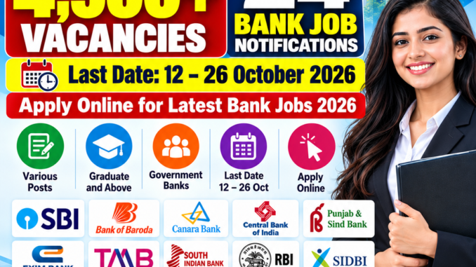 All Bank Jobs 12–26 October