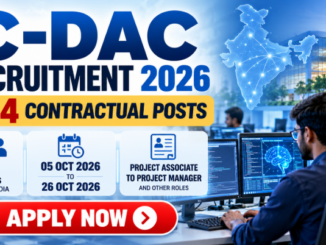 C-DAC Recruitment 2026 notification for 844 contractual vacancies across 11 centres