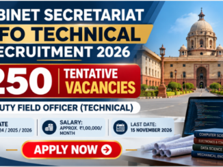 Cabinet Secretariat DFO Technical Recruitment 2026 banner showing 250 tentative vacancies and offline application details.
