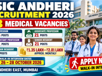 ESIC Andheri Recruitment 2026 banner showing 78 medical faculty and resident doctor vacancies in Mumbai