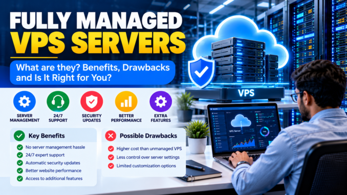 Fully Managed VPS Hosting Benefits Fully managed VPS servers with cloud infrastructure and server monitoring