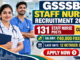 GSSSB Staff Nurse Recruitment 2026 with a nurse in uniform and details of 131 Gujarat Class-3 vacancies