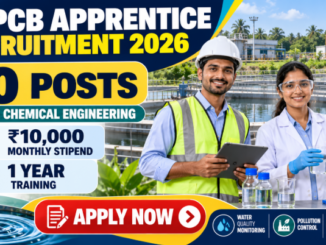 KSPCB Apprentice Recruitment 2026 banner showing engineering graduates and pollution-control facilities.