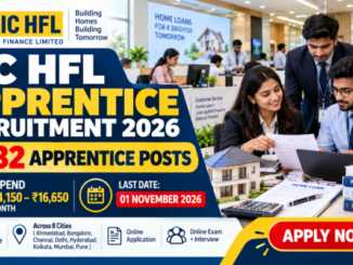 LIC HFL Apprentice Recruitment 2026 banner featuring finance professionals, 232 vacancies and online application details.