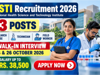 THSTI Recruitment 2026 banner for Research Nurse Technician and Field Worker walk-in jobs